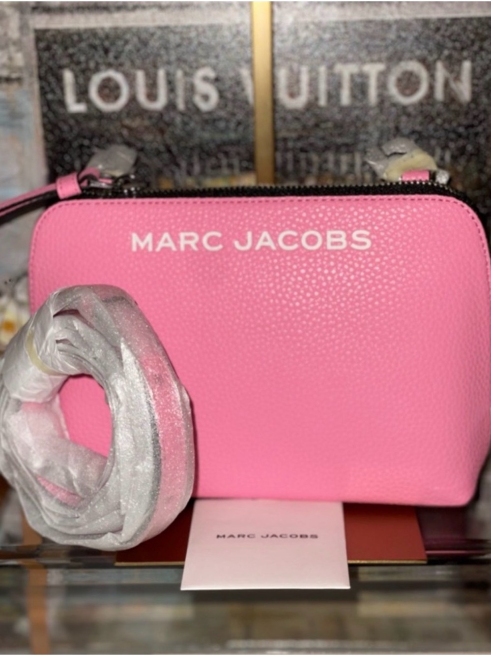 NWT Marc Jacobs Pink Pebbled Leather Crossbody Bag